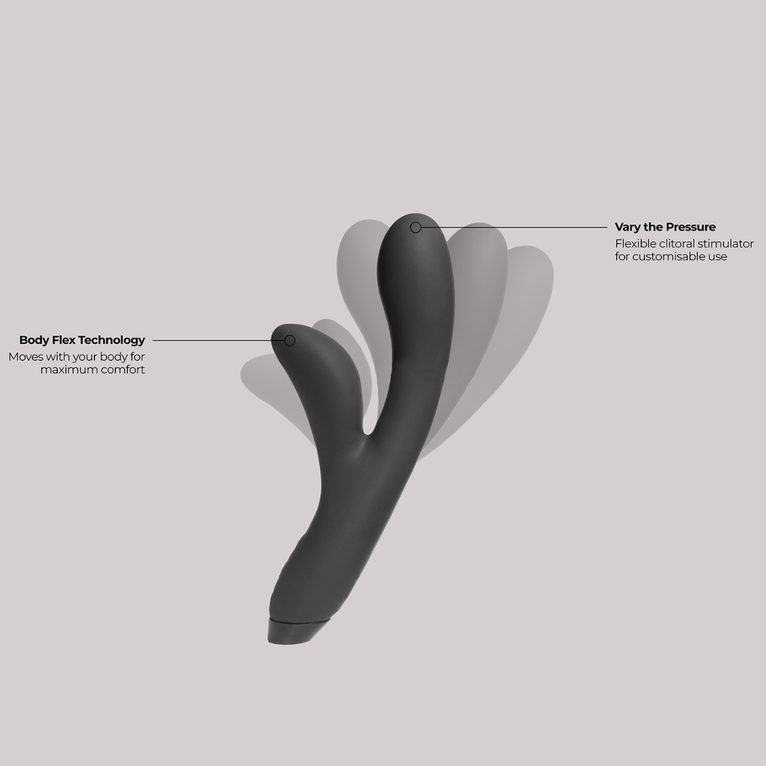 Je Joue Hera Flex Rabbit Vibrator - Black SheSpot Je Joue Hera Flex Rabbit Vibrator - Black SheSpot