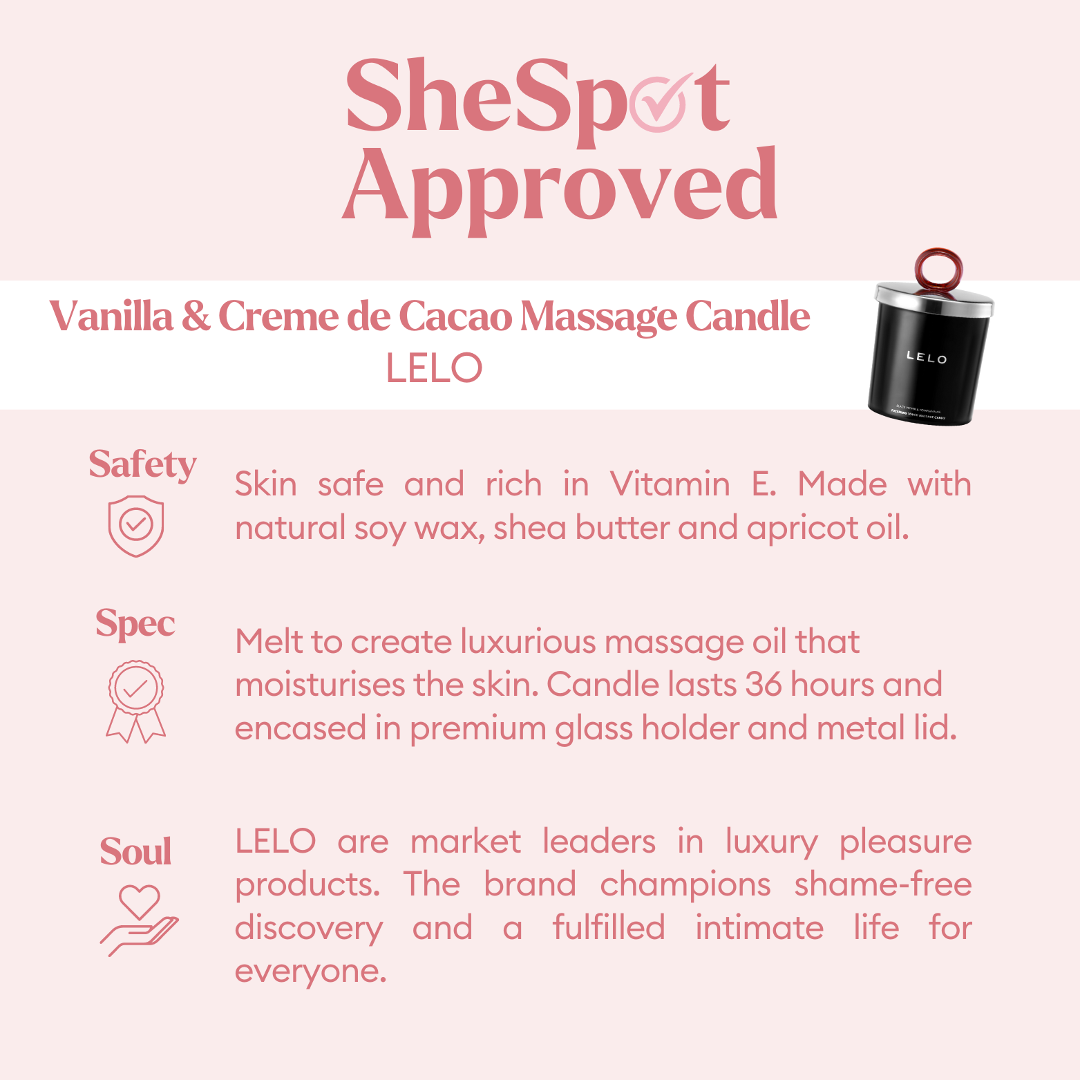 Vanilla & Cacao Massage Oil Candle