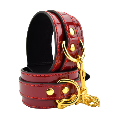 Day 8 - Lust! Red & Gold Patent Cuffs
