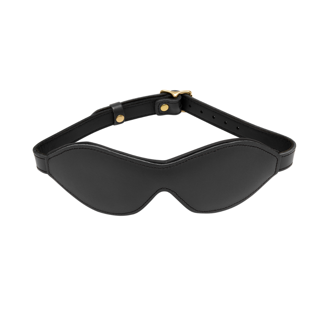 Black Leather Blindfold