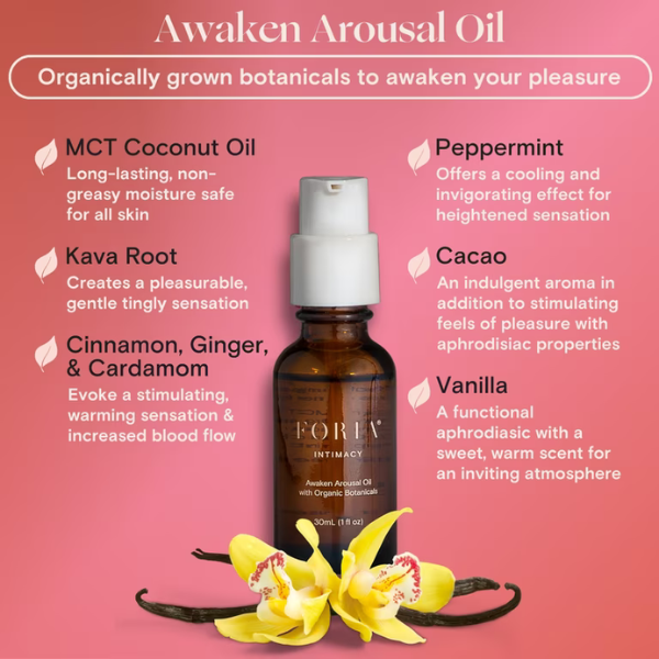 Awaken Arousal Oil with Organic Botanicals 30ml